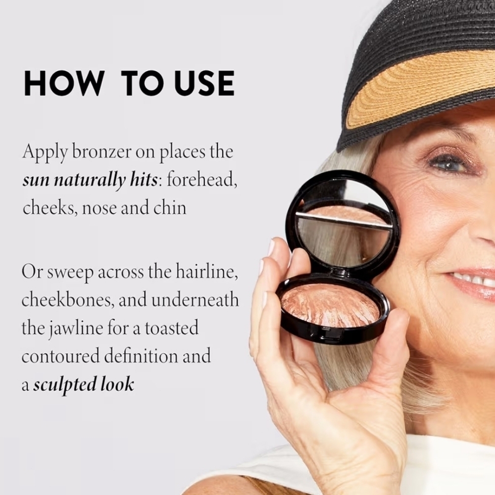 Laura Geller Baked Bronze-N-Brighten Multi-purpose Bronzer: Medium, .32oz, NIB - Picture 7 of 12